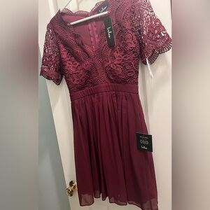 Burgundy dress, Lulu’s